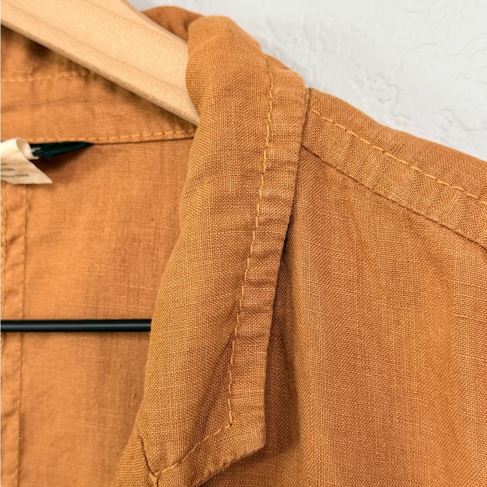 J Crew Natural Linen Vintage Safari Blazer, Pocket Utility Jacket - Picture 11 of 13